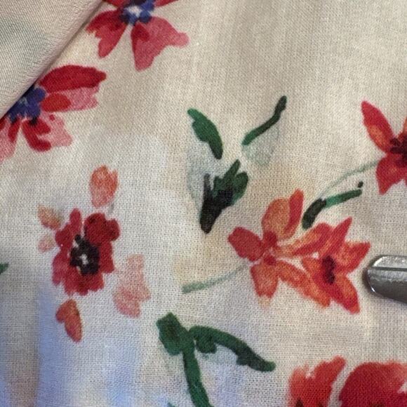 Lovers + Friends Size Small Jill Floral Print Wrap Mini Dress Crochet Trim READ - Picture 10 of 11